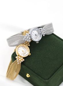 Women's Luxury Quartz <b>Watch</b> Sapphire Crystal Dial 22mm Pointer Display Stainless Steel Band 16mm Brass Case Push Button Hidden - Product Image 5