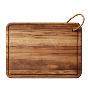Planche à découper classique en bois de cerisier, faite à la main, durable, plateau de service rustique pour le pain, le fromage et les légumes - Product Image 4