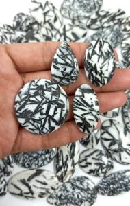 Pierres précieuses en vrac, cabochons naturels en hornblende, pierres facettées, fournisseur de cristaux, vente en gros, exportation en Inde - Product Image 4