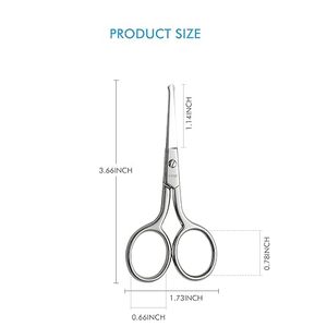 Ciseaux à ongles en acier inoxydable allemand, pointe extra fine, ciseaux courbés pour les cuticules, ciseaux pour couper les ongles, beauté des doigts et des orteils - Product Image 2