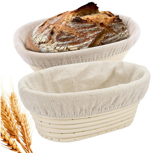 Wholesale Artisanal Handmade Rattan <b>Bread</b> Proofing <b>Basket</b> Oval Shape Natural Cane Dough Rising <b>Basket</b> For Artisan <b>Bread</b> Baking - Product Image 1