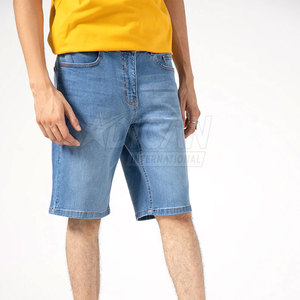 Shorts en coton extensible tricoté pour homme, coupe droite, décontracté, avec fermeture boutonnée et zippée, tissu durable pour l'été, les voyages, les week-ends et le quotidien - Product Image 2
