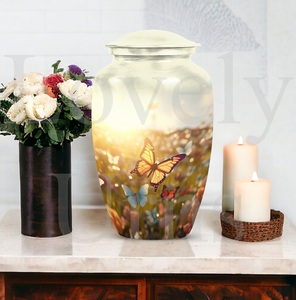 Urna Conmemorativa de Mariposas, Urna Majestuosa de Aluminio para Cenizas Humanas, Recuerdo Decorativo, Tributo Funerario - Product Image 4