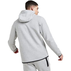 Ensemble de survêtement imprimé à capuche pour hommes, réfléchissant, deux pièces, pour jogging et course nocturne, vêtements de sport, logo personnalisé, vente en gros - Product Image 2