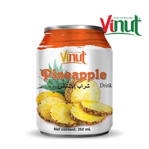 Dứa 250 ml 8.45 floz hữu cơ nước trái cây uống với bột giấy vinut 24 lon mỗi thùng carton có thể OEM nhãn hiệu riêng Việt Nam Nhà Máy xuất khẩu - Product Image 5