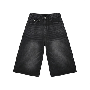 Shorts en jean mi-longs amples pour hommes, coupe large, style urbain décontracté Y2K, délavage clair, streetwear oversize, respirant, été 2026, vente chaude - Product Image 2