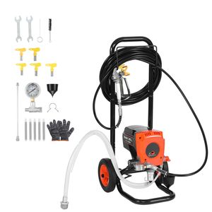 Spruzzatore di vernice airless ad alta pressione da 900W 3300PSI con carrello, spazzola per la pulizia, tubo di prolunga, ugello e pistole a spruzzo potenti - Product Image 1
