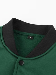 Customized High Quality 100% Cotton Custom High Quality Contrast Stitch Baseball Jersey Fashion Embroidery Preppy Fall <b>Jacket</b> - Product Image 2
