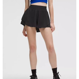 Shorts de tennis pour femmes de haute qualité avec logo personnalisé, jupe-short décontractée d'été avec cordon de serrage et poches - Product Image 3