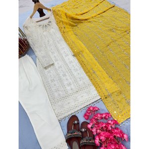 Conjunto de Top, Pantalón y Dupatta 2XL para una Apariencia Elegante - Product Image 6
