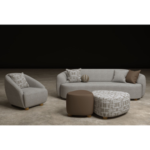 Minimalist Chesterfield <b>Sofa</b> Three Seat L-Shape Soft Fabric Upholstered Couch with Traditional Elegant Design - Product Image 2