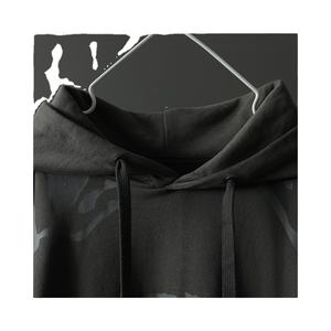 Prix de gros, conception personnalisée, impression intégrale, épaules tombantes, style streetwear, en coton, coupe ajustée, manches longues, sweats à capuche - Product Image 6