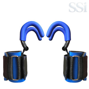 Crochets de musculation en acier renforcé pour la musculation, crochets antidérapants avec bandes de maintien pour les poignets, pour les exercices de gym - Product Image 3