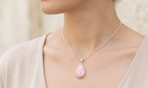 Natural Pink <b>Opal</b> Teardrop <b>Pendant</b> Rose Gold Plated Yellow Gold Plated 925 Sterling Silver Handmade Gemstone Jewelry - Product Image 2