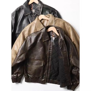 Veste en cuir de mouton pour homme, style luxe, personnalisable avec logo, manteau d'hiver tendance, meilleur prix, vente en gros - Product Image 3