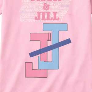 T-shirt Jack and Jill Dri Fit rose avec logo Jack and Jill, confortable, pour jeunes, pour le sport et les occasions décontractées. - Product Image 3