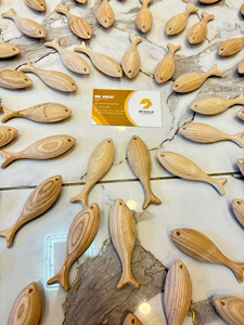 High Quality Wooden Fish Decor Vietnam Handmade Natural Wood Fish Sculpture Bulk Export Supplier - Product Image 3