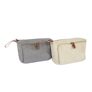 Sac à dos vintage en toile pour hommes et femmes, organisateur de voyage grande capacité, pochette de rangement cosmétique, trousse de toilette durable, sac d'affaires à fermeture éclair - Product Image 1