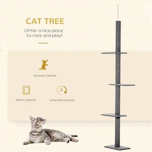 Lussuoso Tiragraffi Grande per Gatti in Legno Massello, Moderno e di Stile Contemporaneo, con Cuccia Interna per Gatti, Ideale per Arrampicarsi e Giocare - Product Image 4