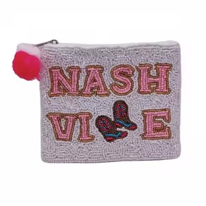 Classic <b>Seed</b> Beads Coin Pouch Vintage Floral Design Chic Beaded Embroidery Coin Pouch Stylish Daily Use - Product Image 6