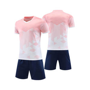 High Quality Custom Soccer Uniform Personalized Name Number Short Sleeve Quick Dry 100% Polyester Football Shirt - Product Image 2