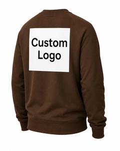 Sudadera de Felpa para Hombre con Logotipo Personalizado, Cuello Redondo, Manga Raglán, Color Sólido, Corte Holgado, Informal, Tejida, de Secado Rápido - Product Image 2