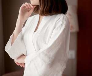 Nesta Sports Hot Selling Customized High-Quality Waffle <b>Women</b> Bathrobe Hotel Spa Cotton Bathrobe with Logo - Product Image 4