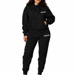 Ensemble de survêtement unisexe en molleton 500 g/m² personnalisé pour l'hiver, avec sweat à capuche et pantalon, vêtements de sport 100 % coton - Product Image 2