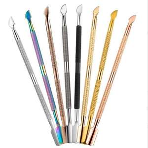 High Quality Stainless Steel Nail Pusher Cuticle Set Scissors+Pusher+Nipper Clipper Dead Skin Manicure Set for Fingers Silver - Product Image 1