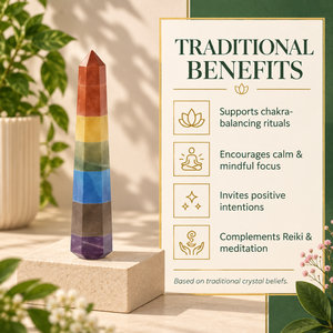 Obelisco de Cristal de Ágata Arcoíris, Figura de los Siete Chakras, Feng Shui, Forma de Pirámide Pulida, Decoración para el Hogar, Pieza de Colección - Product Image 6