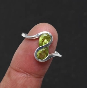 Natural Peridot Gemstone <b>Ring</b> 925 Sterling Silver Handmade Filigree <b>Statement</b> <b>Ring</b> for Women - Product Image 3