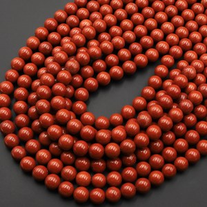 Natural <b>Red</b> Jasper Smooth Gemstone <b>Beads</b> <b>Red</b> Poppy Loose <b>Beads</b> Jewelry Making IGI Certified Rajasthan Origin ZUBEDA GEMS - Product Image 6
