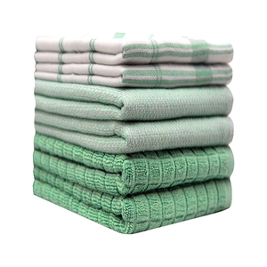 Serviettes de cuisine en coton tissé rayé JAI durables, rectangulaires, séchage rapide, bleu et blanc, 42x42cm, lavables en machine - Product Image 4