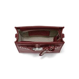 Bolso Tote Casual Color Borgoña para Mujer, de Cuero PU con Textura, Hebilla Decorativa, Portátil, para Uso Diario - Product Image 2