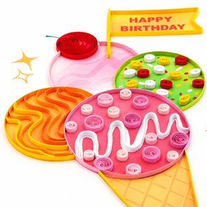 Carte de vœux artisanale personnalisée en quilling, motif crème glacée colorée de luxe, pour anniversaire, élégante carte cadeau en papier, usine OEM/ODM - Product Image 3