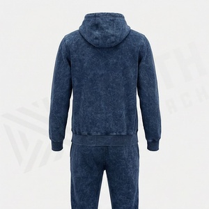 Survêtement confortable pour homme, effet délavé, respirant, vêtements de sport de haute qualité, personnalisable, pour la gym, le fitness, le streetwear et le jogging - Product Image 2