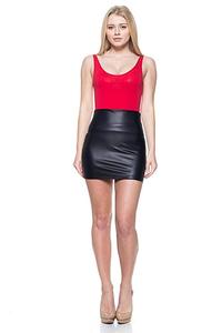 Service OEM, prix de gros, jupes en cuir pour femmes confortables, jupes en cuir véritable de couleur unie, longueur normale, sur mesure - Product Image 2