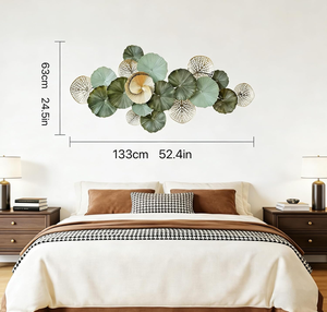 3D Lotus <b>Leaf</b> Metal <b>Wall</b> Art Handmade Botanical <b>Wall</b> <b>Decor</b> for Living Room Bedroom Entryway Indoor Outdoor Modern Home Accent - Product Image 2
