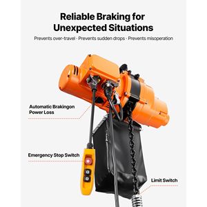 1100 Lbs Electric Chain <b>Hoist</b> 20 ft Lifting Height 120V Single Phase Overhead Crane 328 ft Wireless 15 ft Wired Remote for Farm - Product Image 5