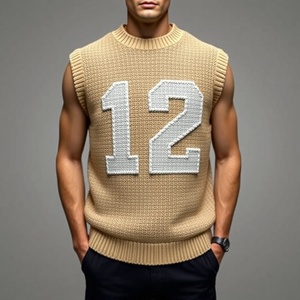 Suéter de Punto sin Mangas para Hombre, 12GG, Prenda de Punto Informal Personalizada - Product Image 2