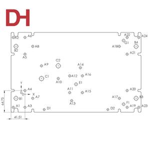 DH X_Y แผ่นอานเครื่องกัดและเจาะ CNC ความแม่นยำตามสั่งสำหรับโลหะผสมเหล็กกล้ากลึง - Product Image 4