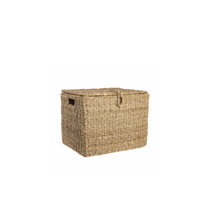 Wholesales <b>Woven</b> Seagrass <b>Basket</b> Natural <b>Laundry</b> Storage Seagrass <b>Baskets</b> With Handle for Home Decor - Product Image 6