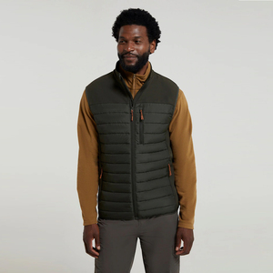 Gilet sans manches best-seller, couleur vert foncé, en duvet matelassé, en polyester, gilet softshell d'hiver - Product Image 4