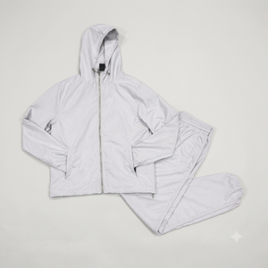 Nouvel Arrivage Ensemble Coupe-Vent à Capuche pour Homme Blanc Léger Tricoté Survêtement Décontracté Vêtements de Sport Printemps - Product Image 1