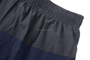 Chándal de nailon y poliéster con cremallera para hombre, pantalones cortos de malla impermeables y ligeros para correr, para Fitness, entrenamiento atlético, gimnasio - Product Image 3