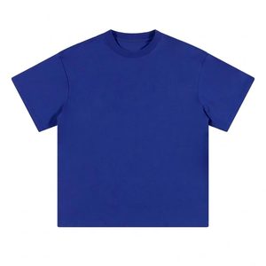 T-shirt en coton tricoté 100% lourd, couleur unie, 240g, pour homme, décontracté, séchage rapide, col rond, épaules tombantes, manches courtes, été, automne - Product Image 1