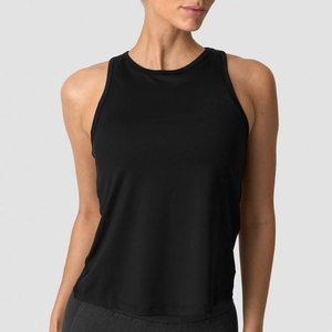 Débardeur long ample uni pour femme, col rond, dos en Y, léger, couleur unie, pour le sport et les loisirs en extérieur - Product Image 6