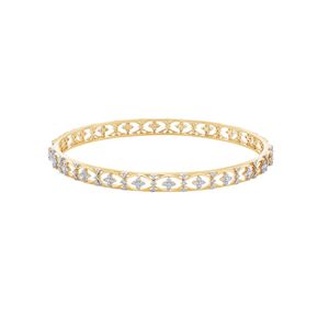 Product <b>Name</b>: Yellow Gold Lab Grown Diamond Marquise Motif Openwork Bangle - Product Image 1