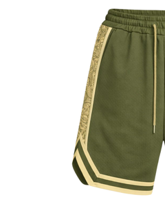 Pantalones Cortos de Baloncesto para Hombre en Verde Oliva y Caqui, Transpirables, de Secado Rápido, para Deportes, Gimnasio, Entrenamiento, Correr, Fabricante OEM Personalizado - Product Image 3