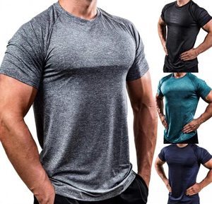 T-shirt de compression pour homme, manches courtes, élastique, pour la course à pied, l'été, séchage rapide, 100% coton, coupe classique, coupe-vent - Product Image 6